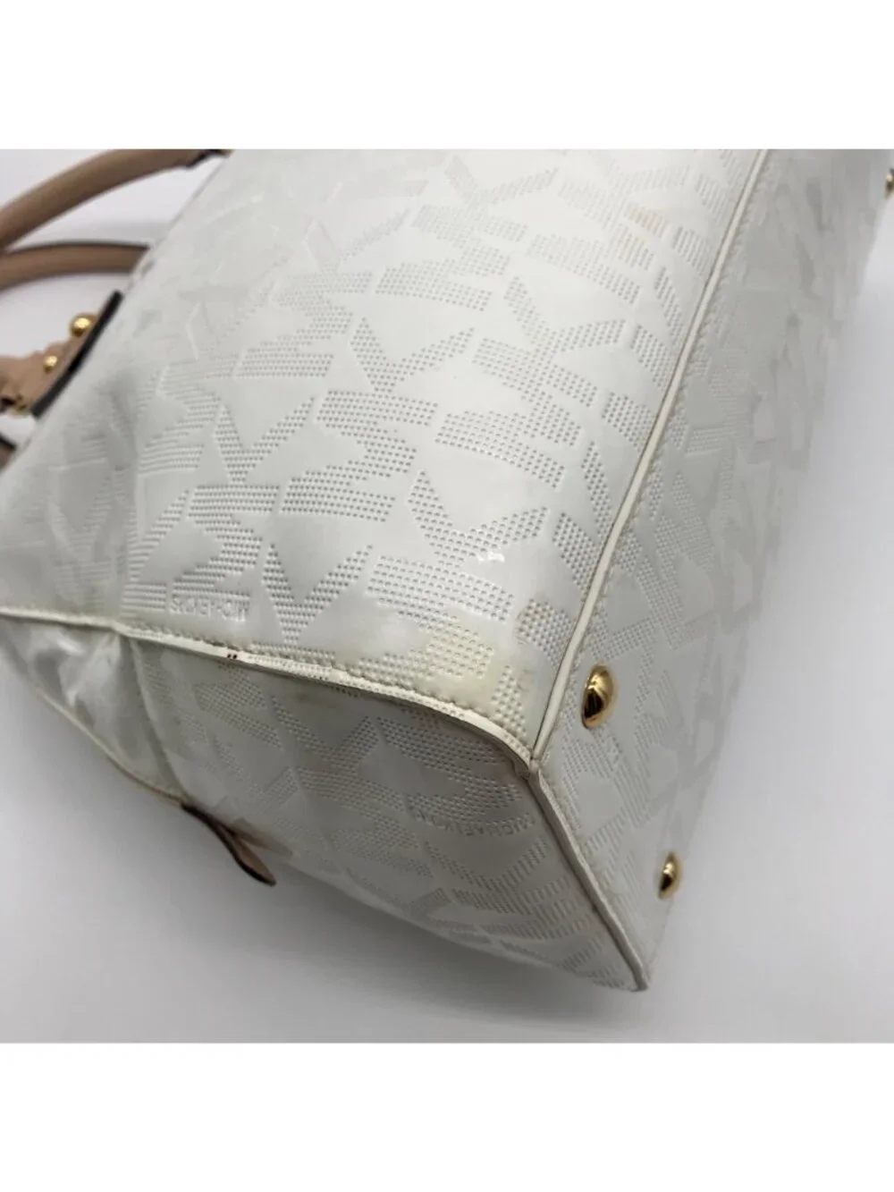 Michael Kors White Patent Leather Cindy Convertible Satchel & Wallet